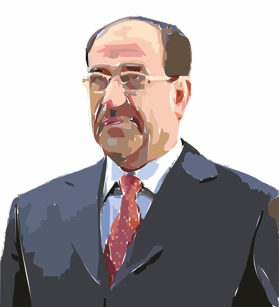 Iraqi Prime Minister Nouri al-Maliki Painted png transparent