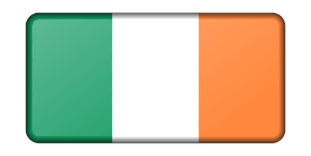 Ireland flag (bevelled) png transparent