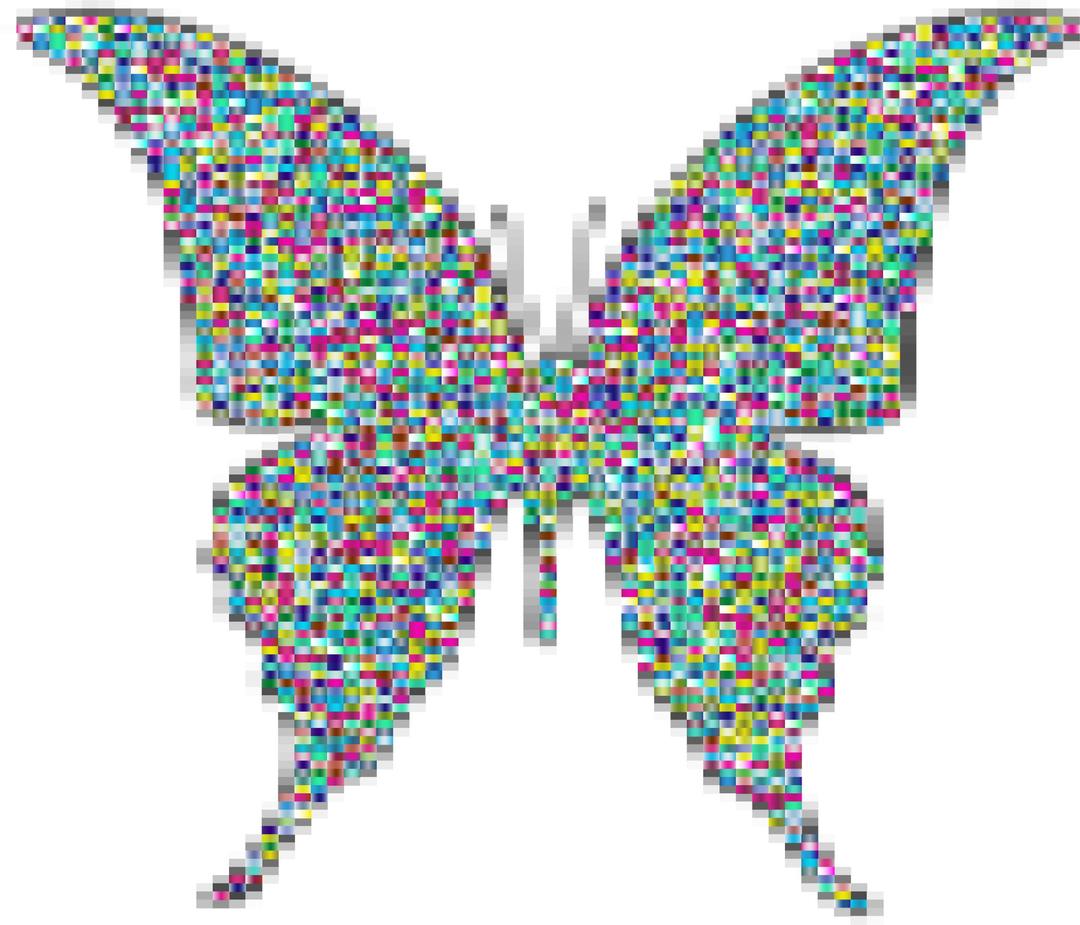 Iridescent Butterfly Silhouette 6 png transparent