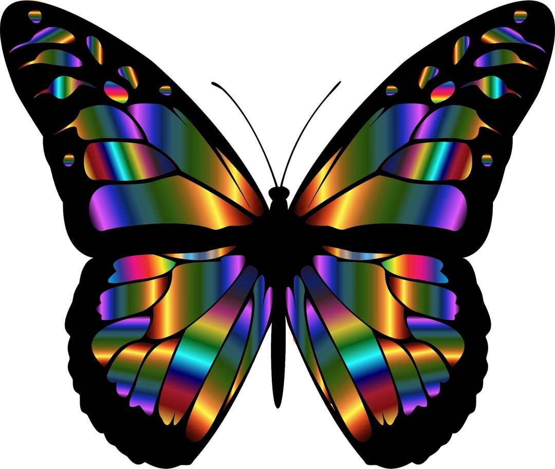 Iridescent Monarch Butterfly png transparent