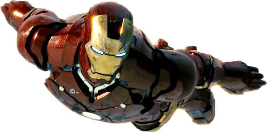 Iron Man Flying Open Arms png transparent
