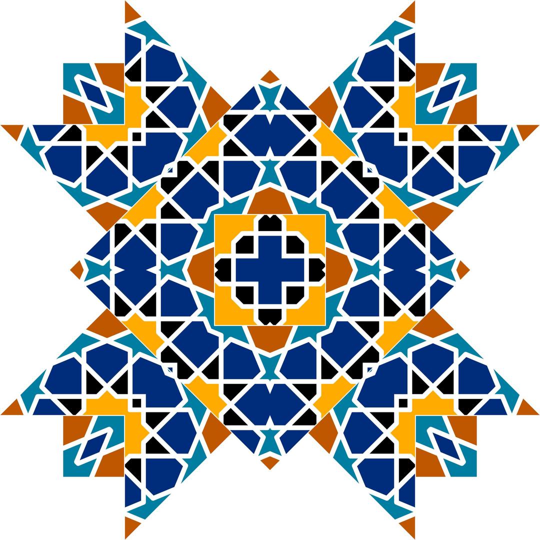 Islamic Geometric Tile 3 png transparent