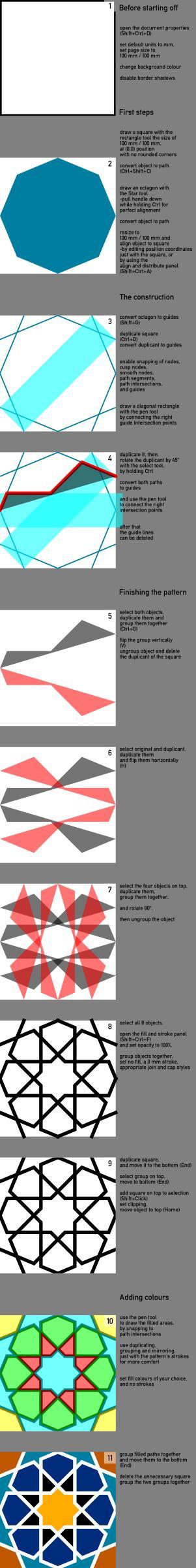 Islamic pattern tile tutorial png transparent