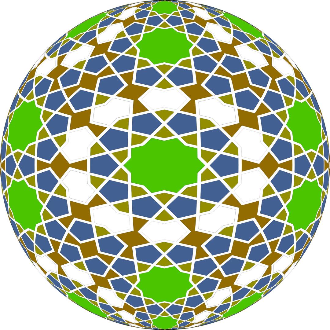 Islamic Tiled Sphere png transparent