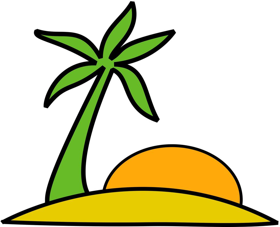 island palm and the sun png transparent