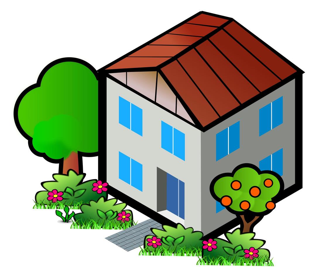 Iso City Grey House 1 png transparent