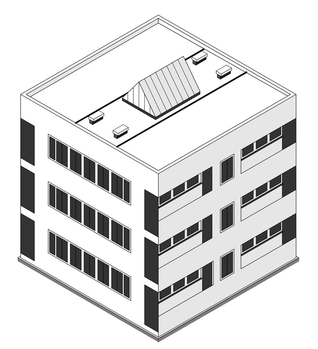 Isometric Building png transparent