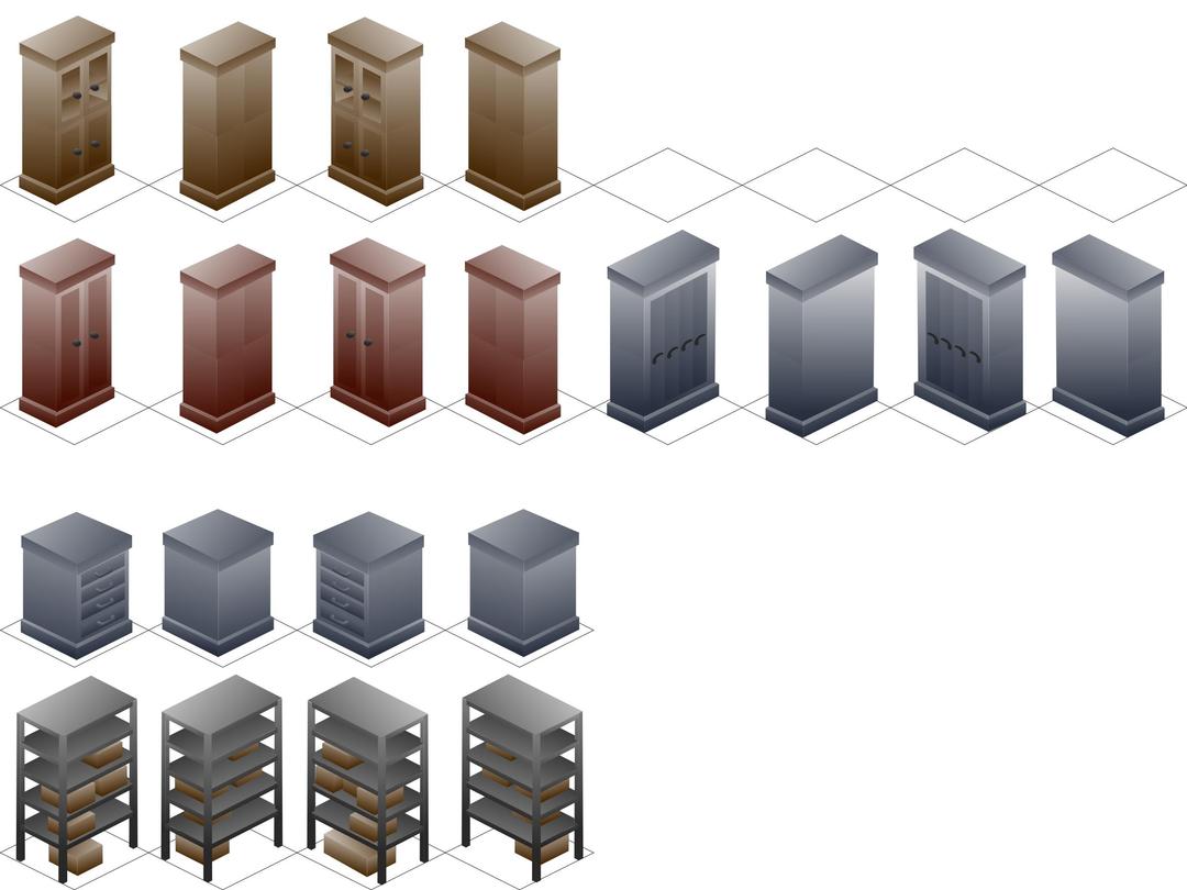 Isometric Cabinet png transparent