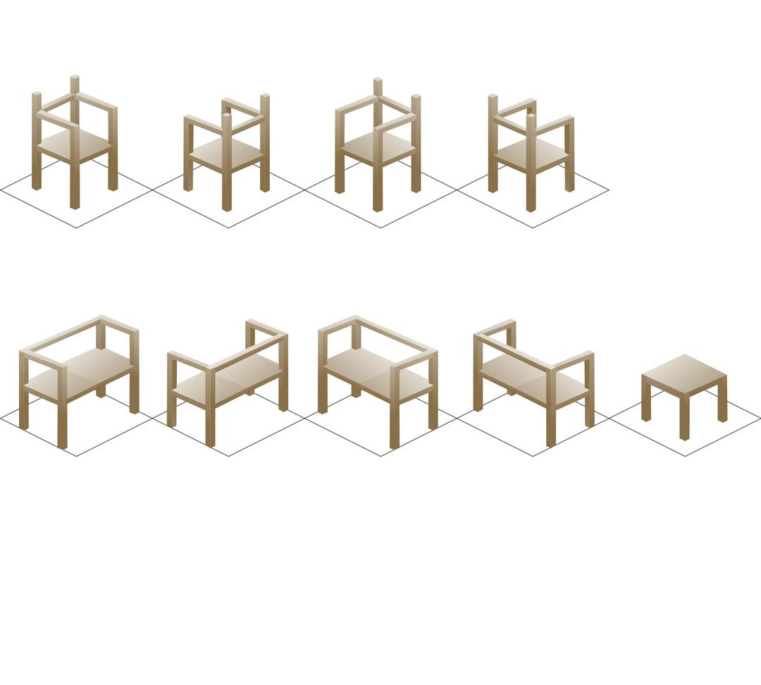 Isometric Chair png transparent