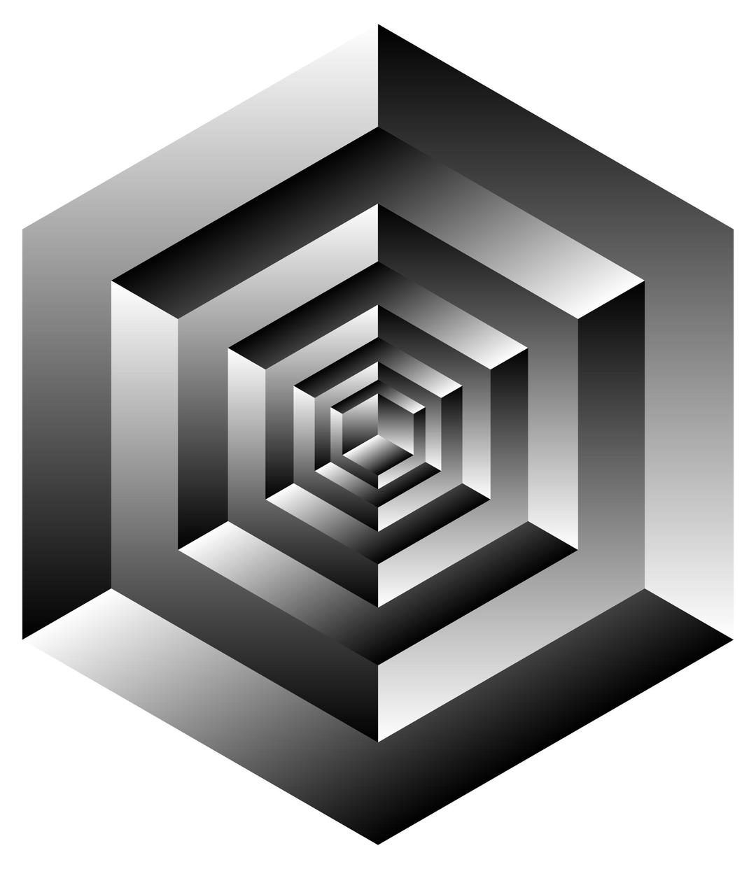 Isometric Cube Illusion png transparent