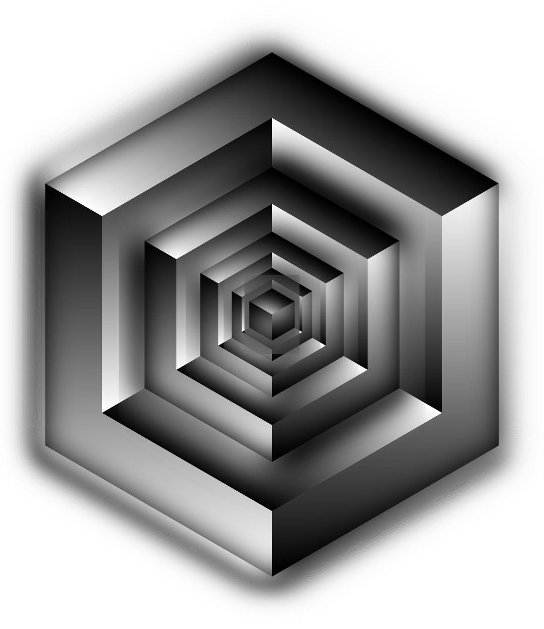 Isometric Cube Illusion Shaded png transparent