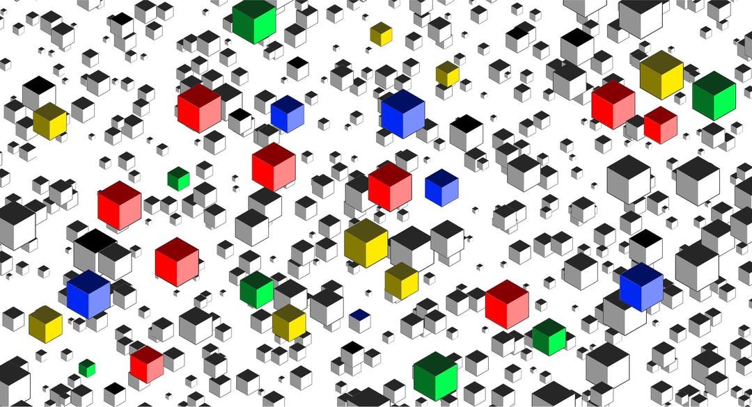 Isometric Cubes Background png transparent