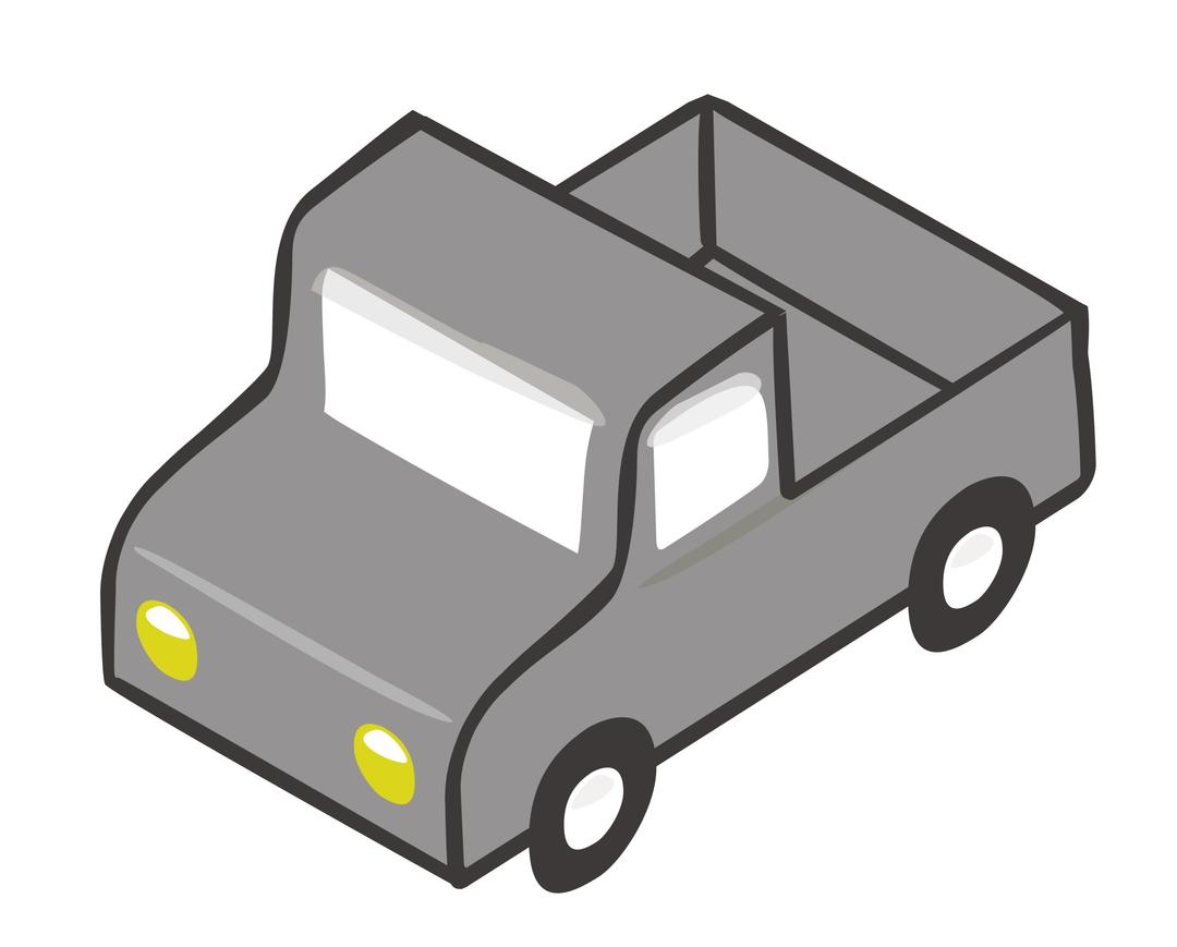 Isometric Gray Truck png transparent