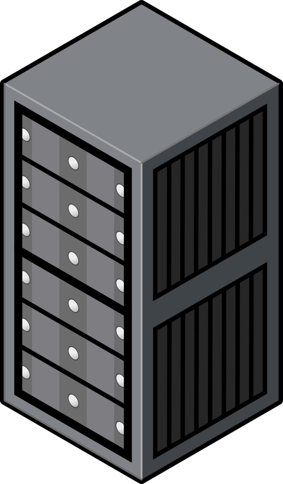 Isometric Server Cabinet png transparent