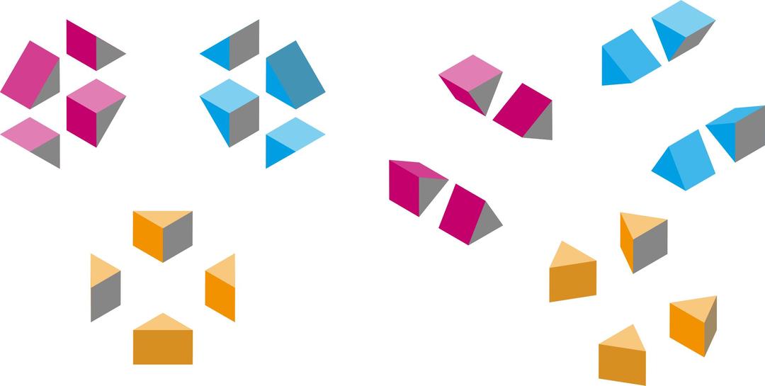 Isometric shapes 2 - triangles png transparent