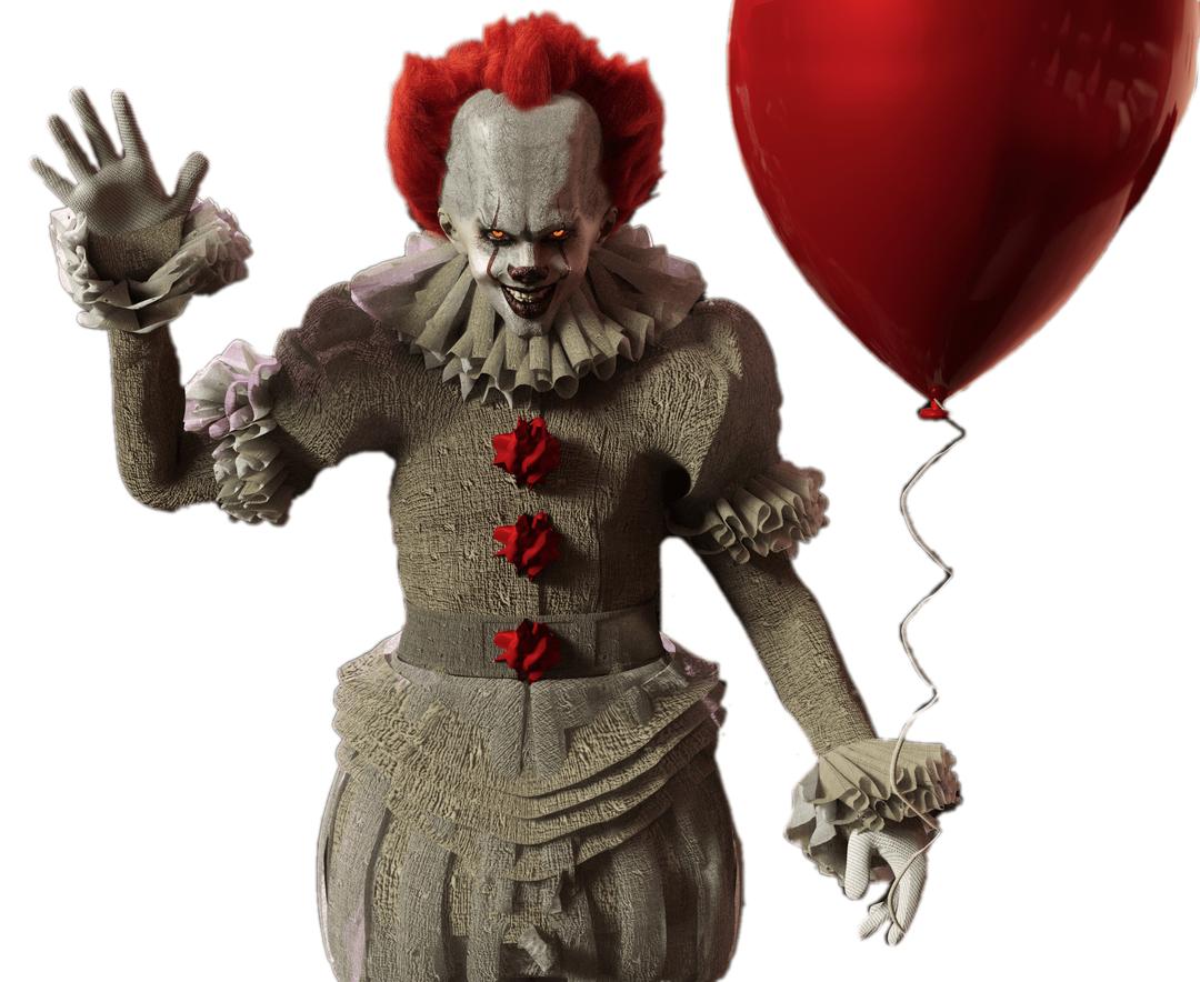 IT Pennywise With Red Balloon png transparent