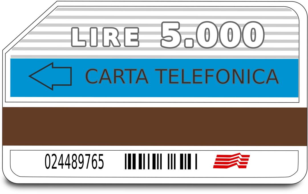 Italian telephone card png transparent
