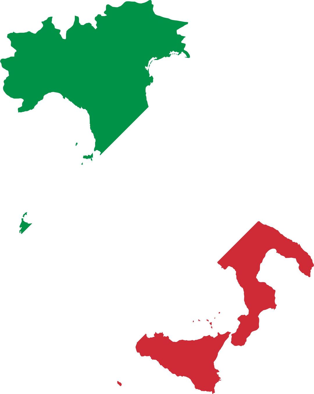 Italy Map Flag png transparent