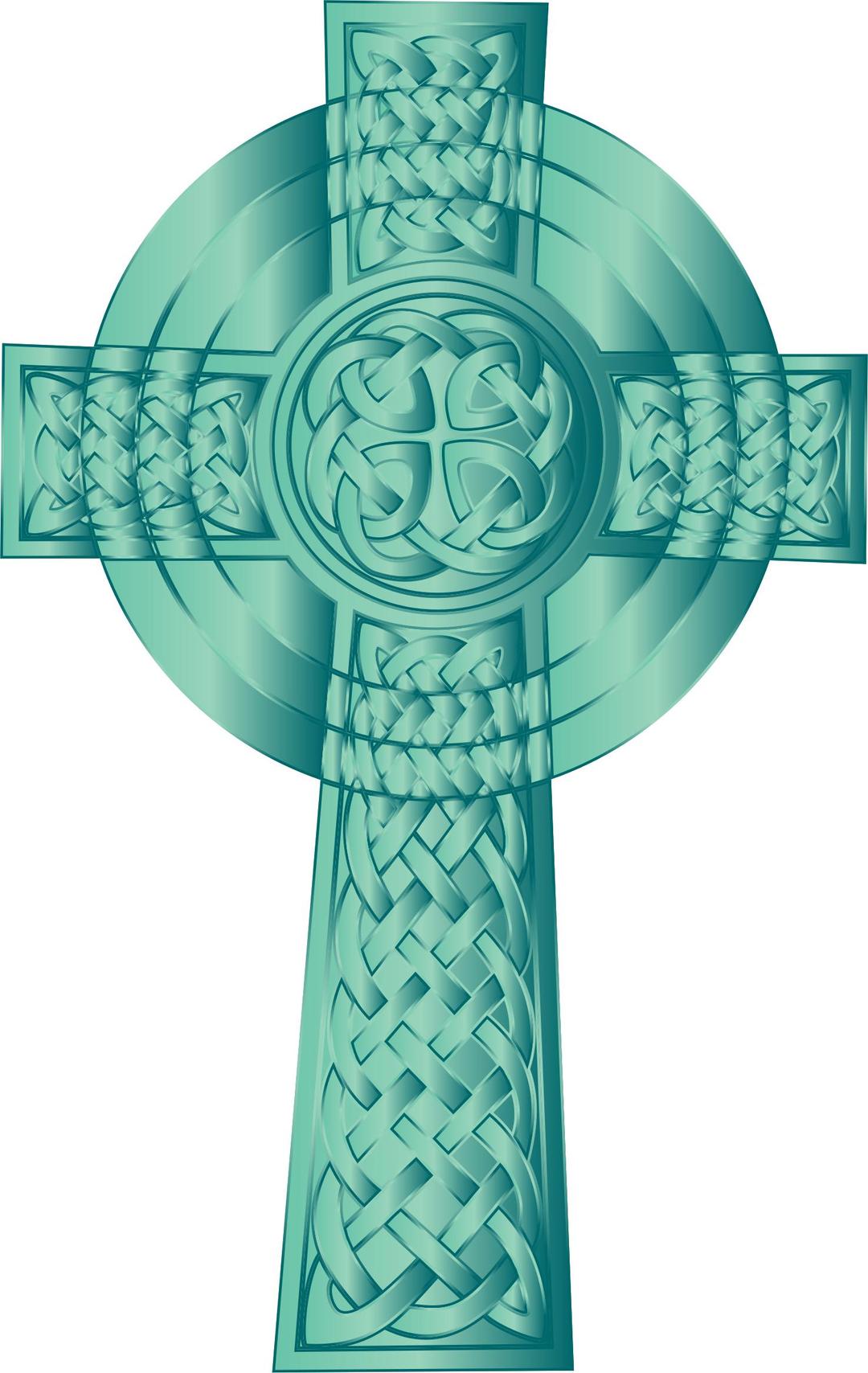 Jade Celtic Cross png transparent