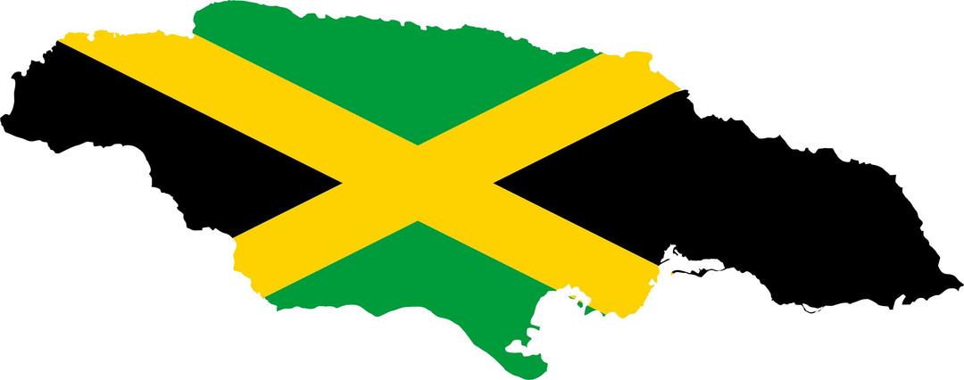 Jamaica Map Flag png transparent