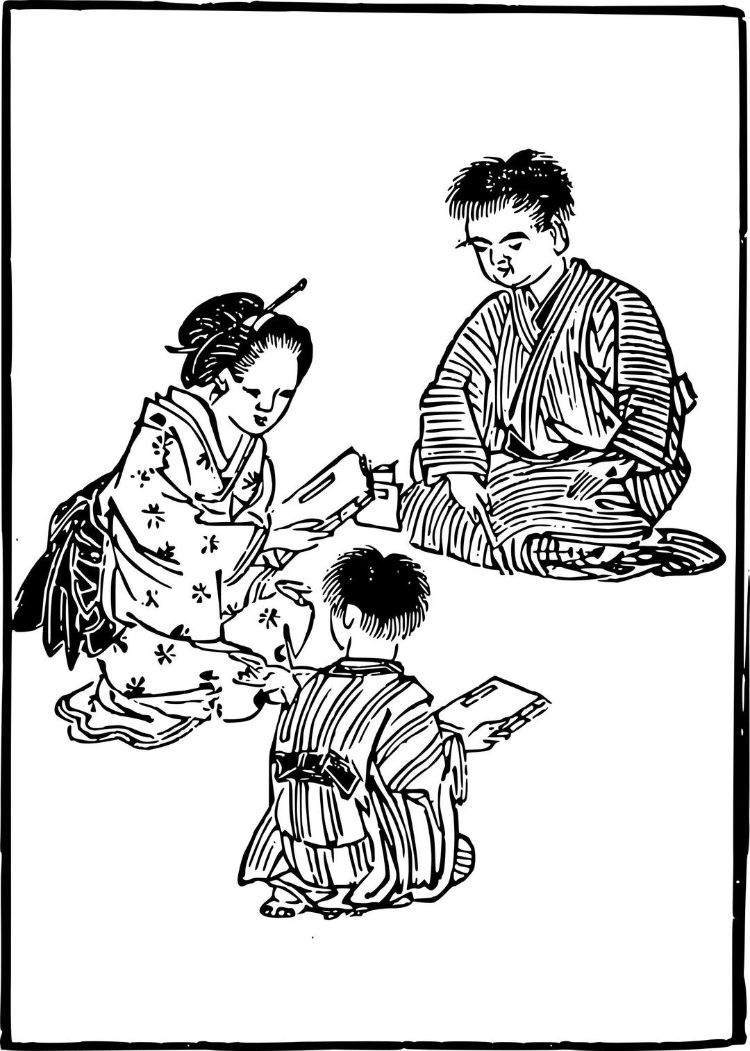 Japanese Family png transparent
