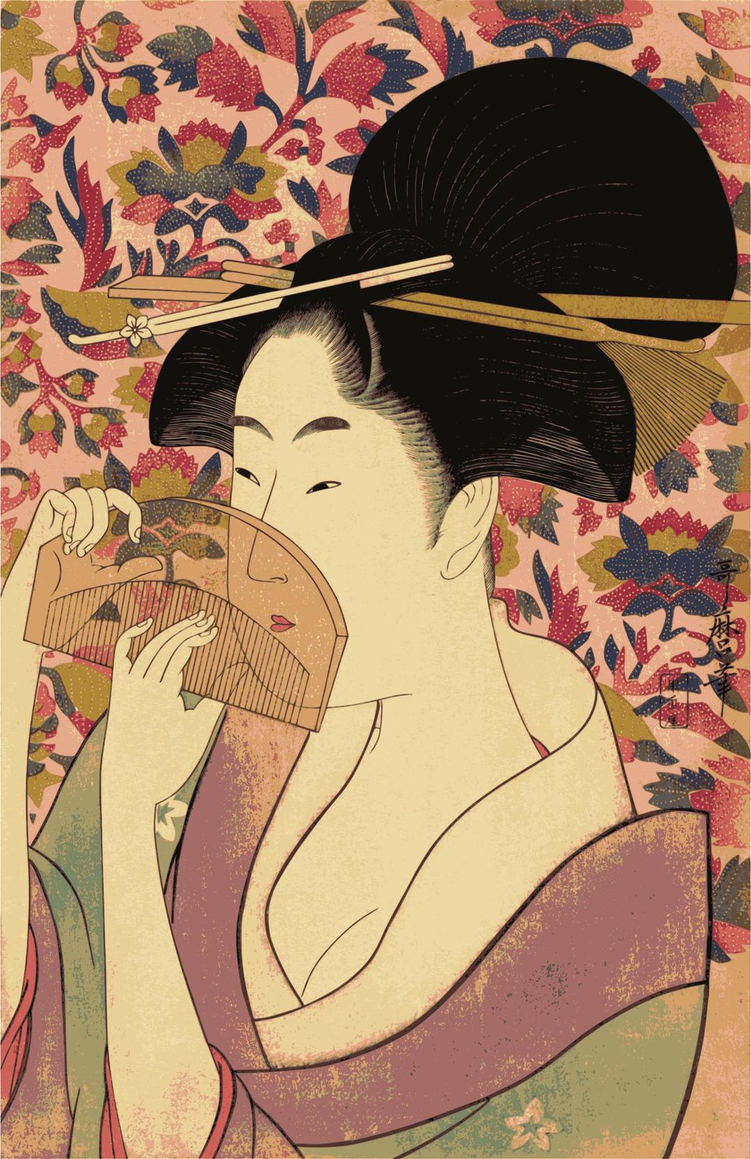 Japanese Kimono Lady png transparent