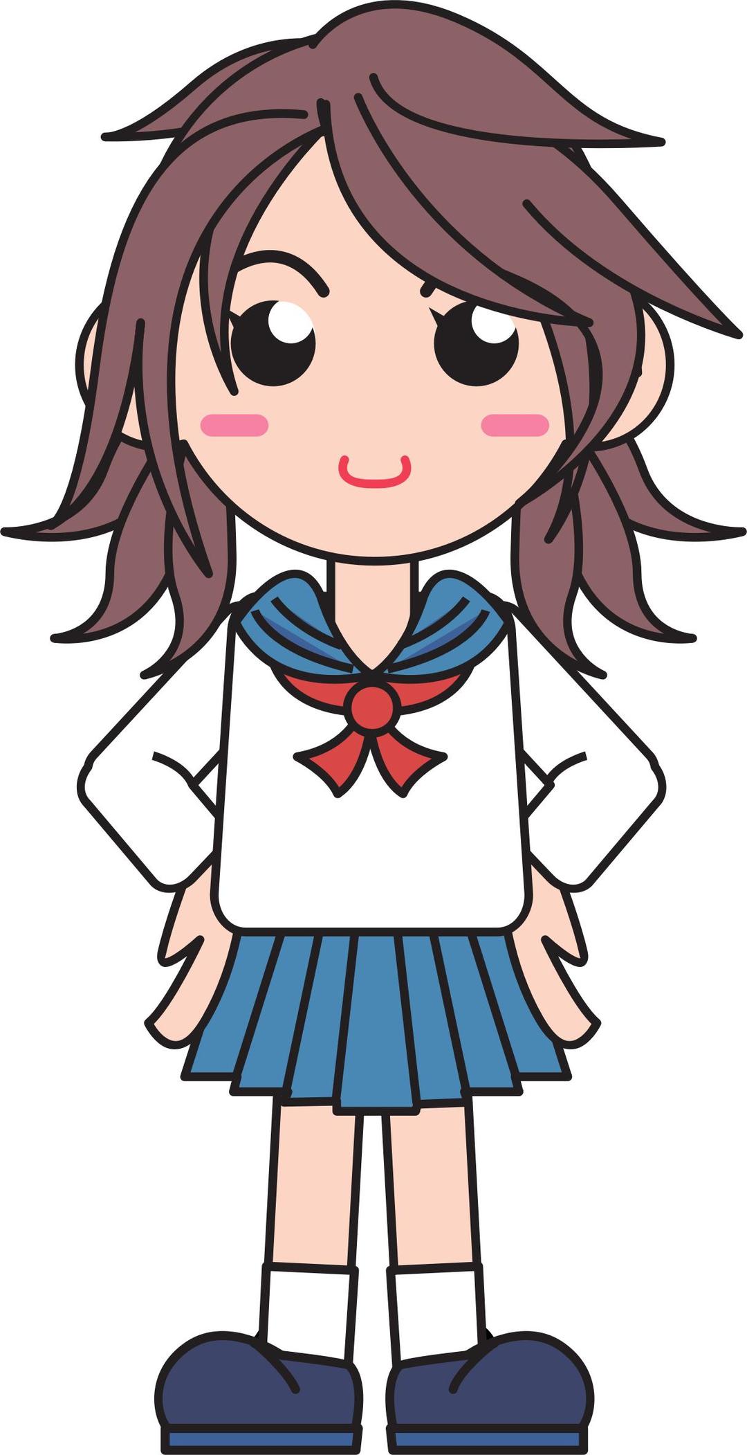 Japanese School Girl png transparent