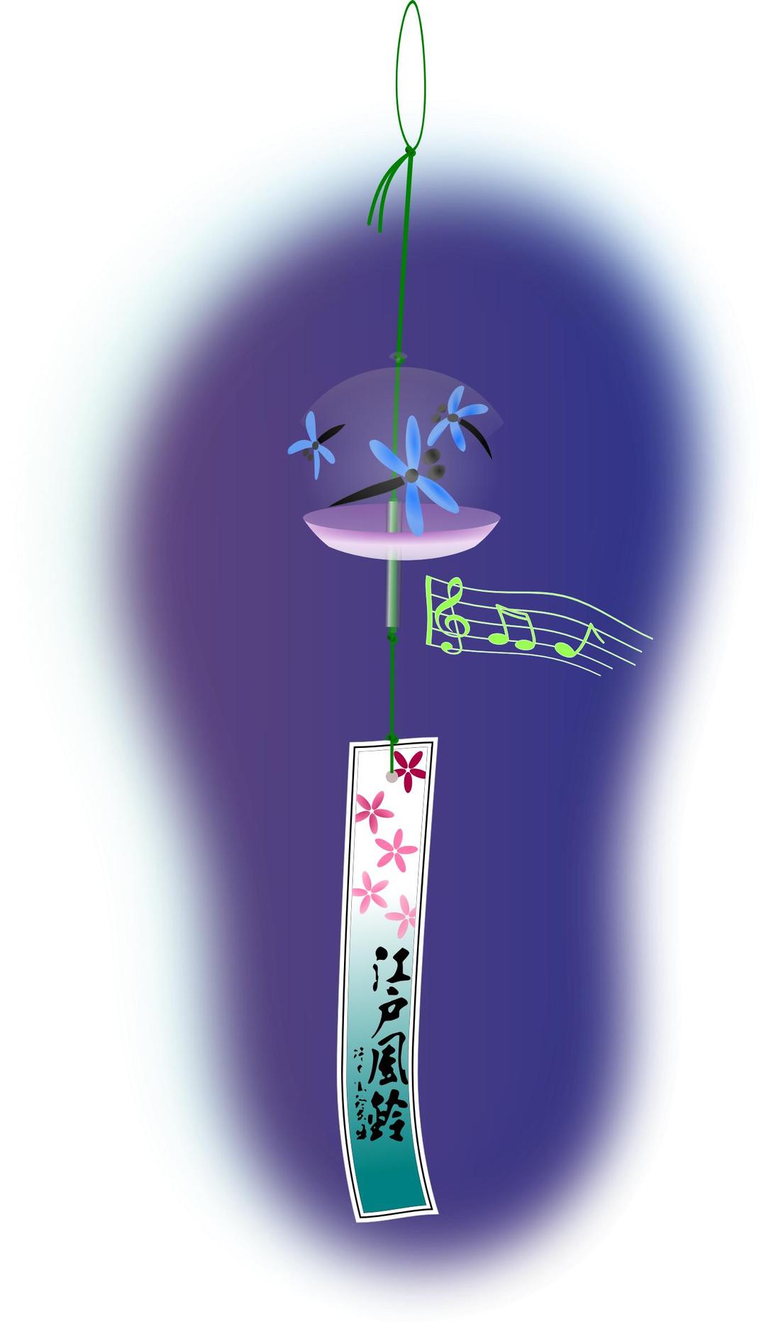 Japanese Wind Chime at Night png transparent