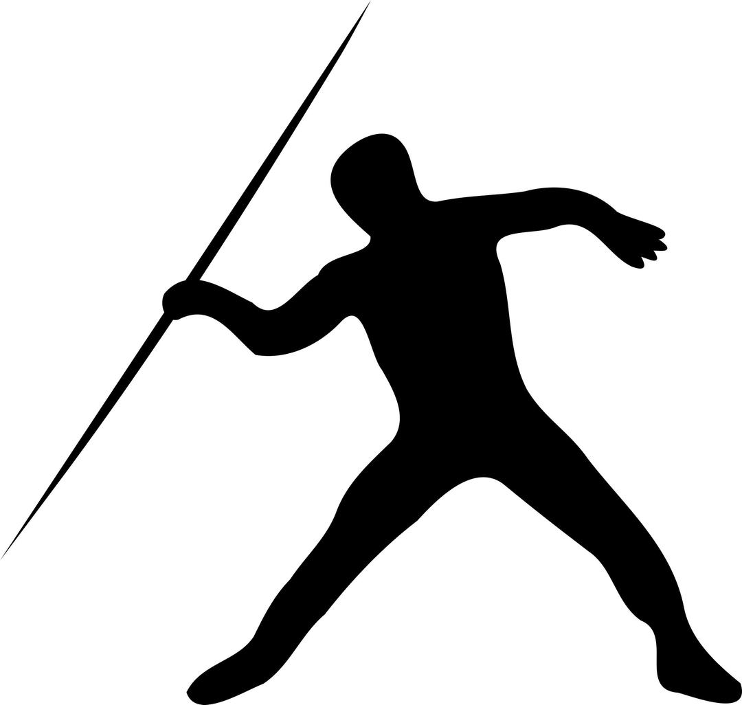 Javelin throw silhouette png transparent