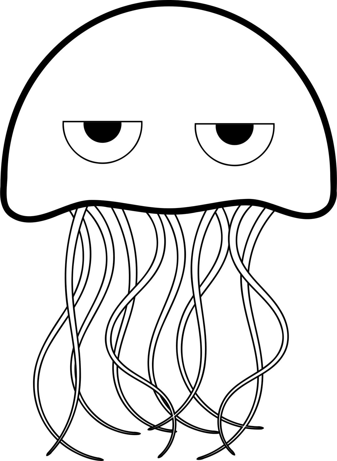 Jellyfish - Coloring Book png transparent