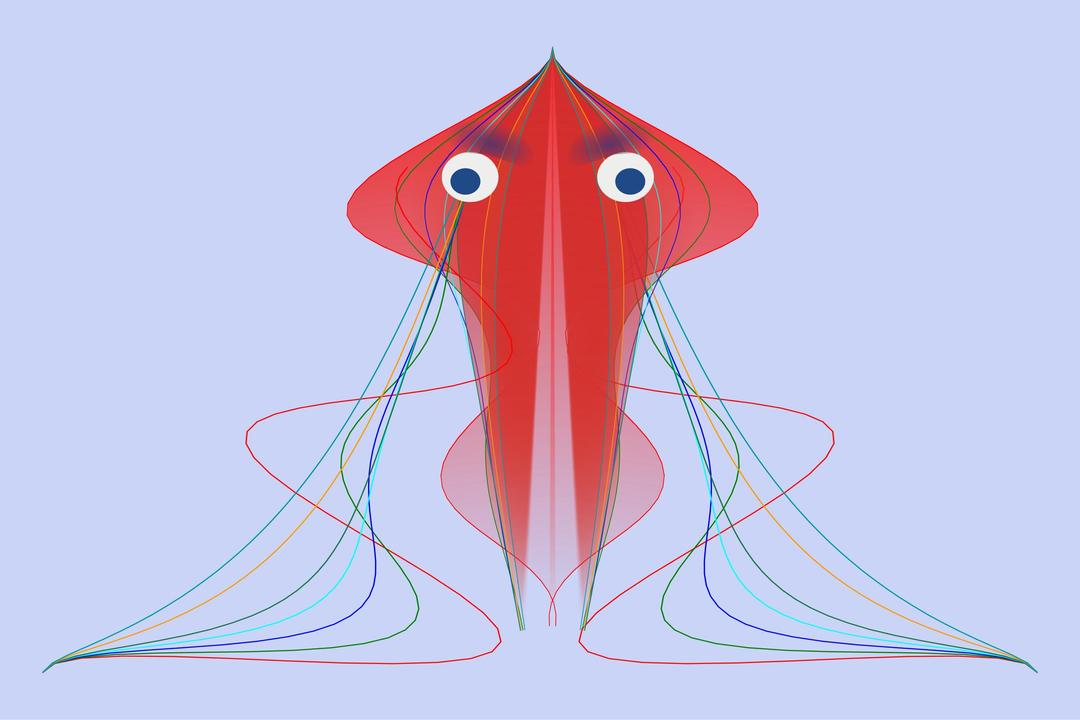 jellyfish with blue eyes. png transparent