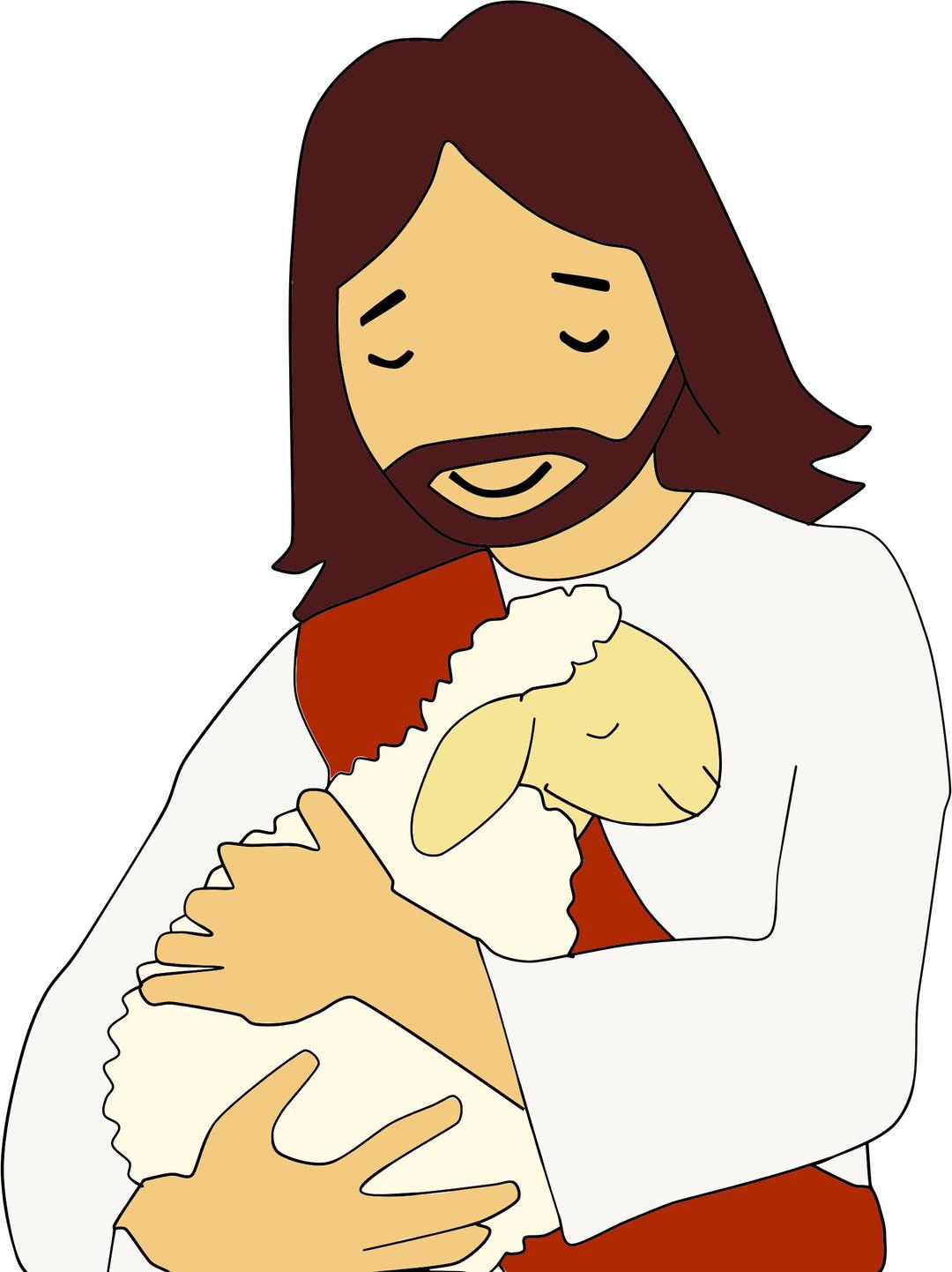 Jesus Christ And Lamb png transparent