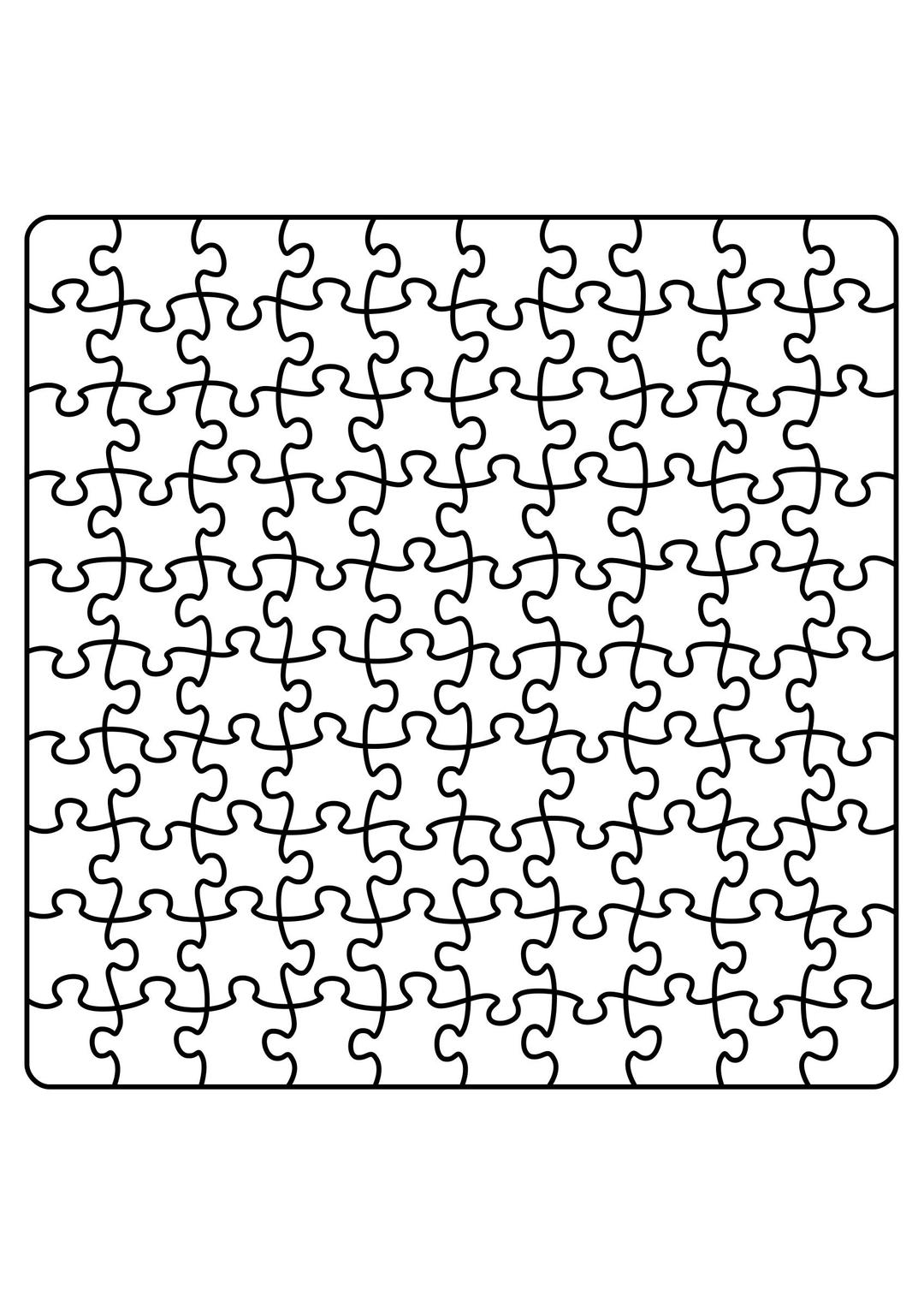 Jigsaw Puzzle A4 10 x 10  png transparent