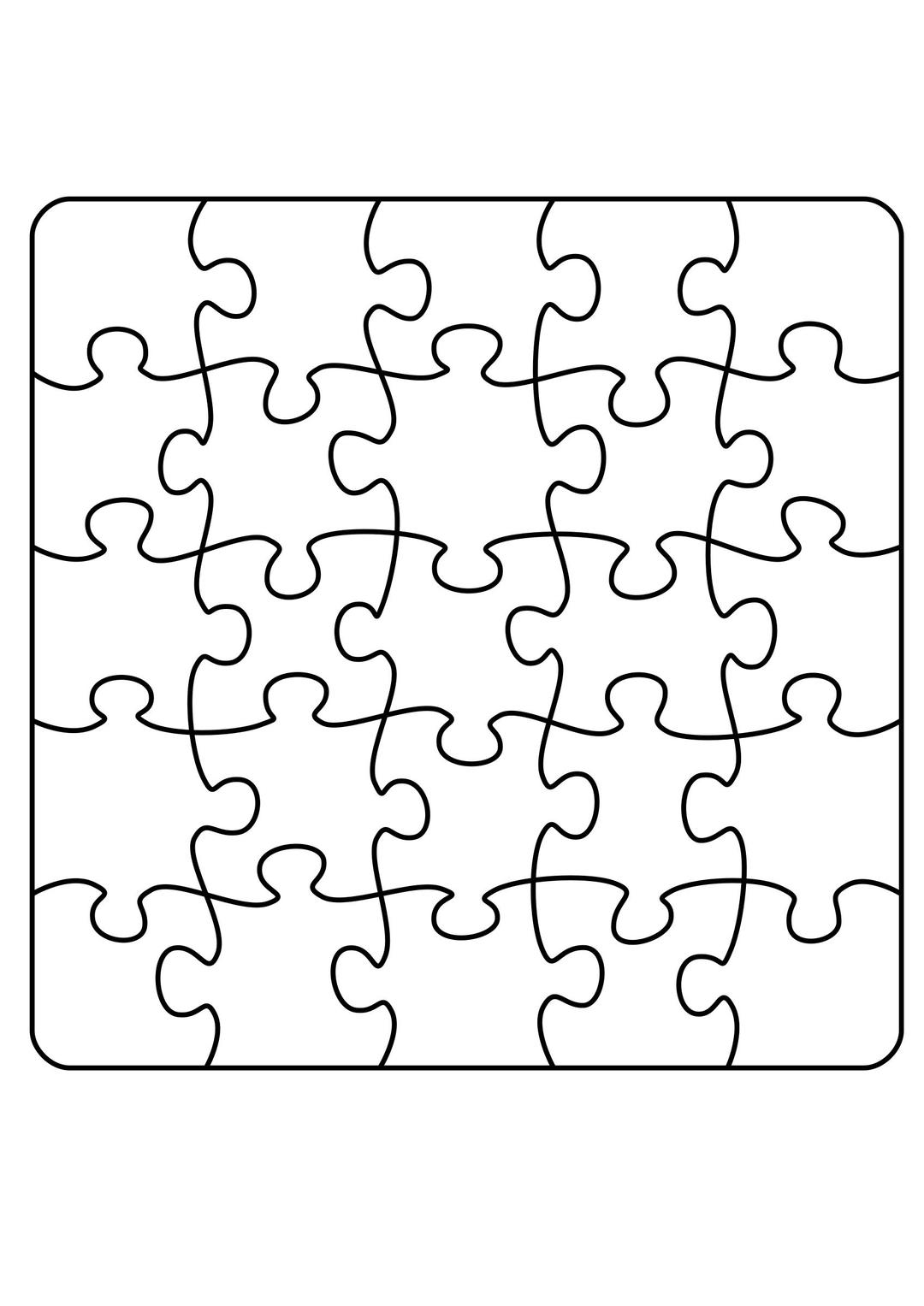 Jigsaw Puzzle A4 5 x 5  png transparent