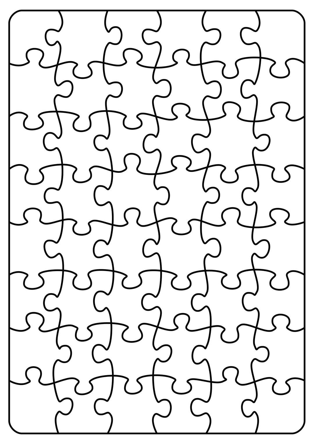 Jigsaw Puzzle A4 6 x 8  png transparent