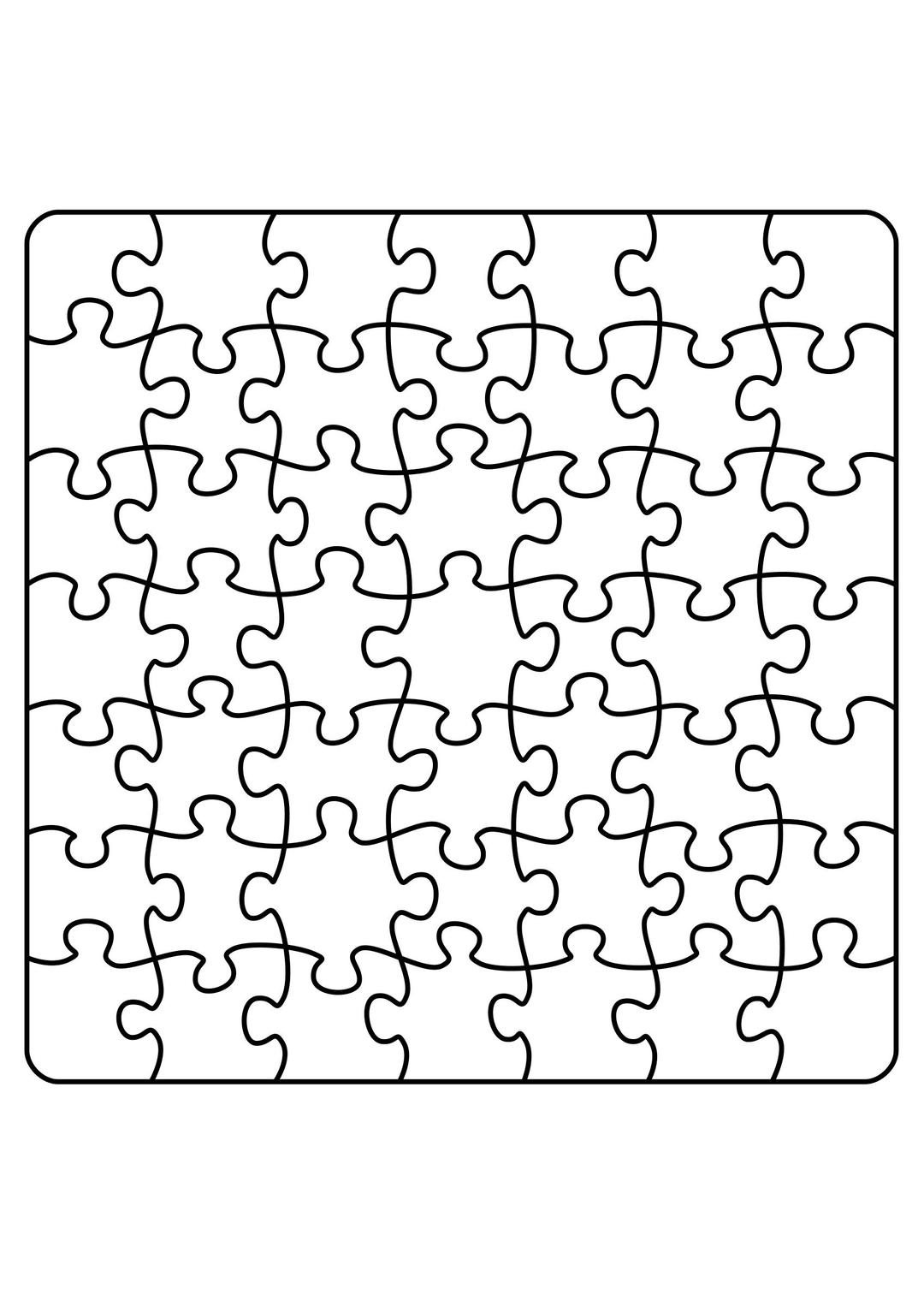 Jigsaw Puzzle A4 7 x 7 png transparent