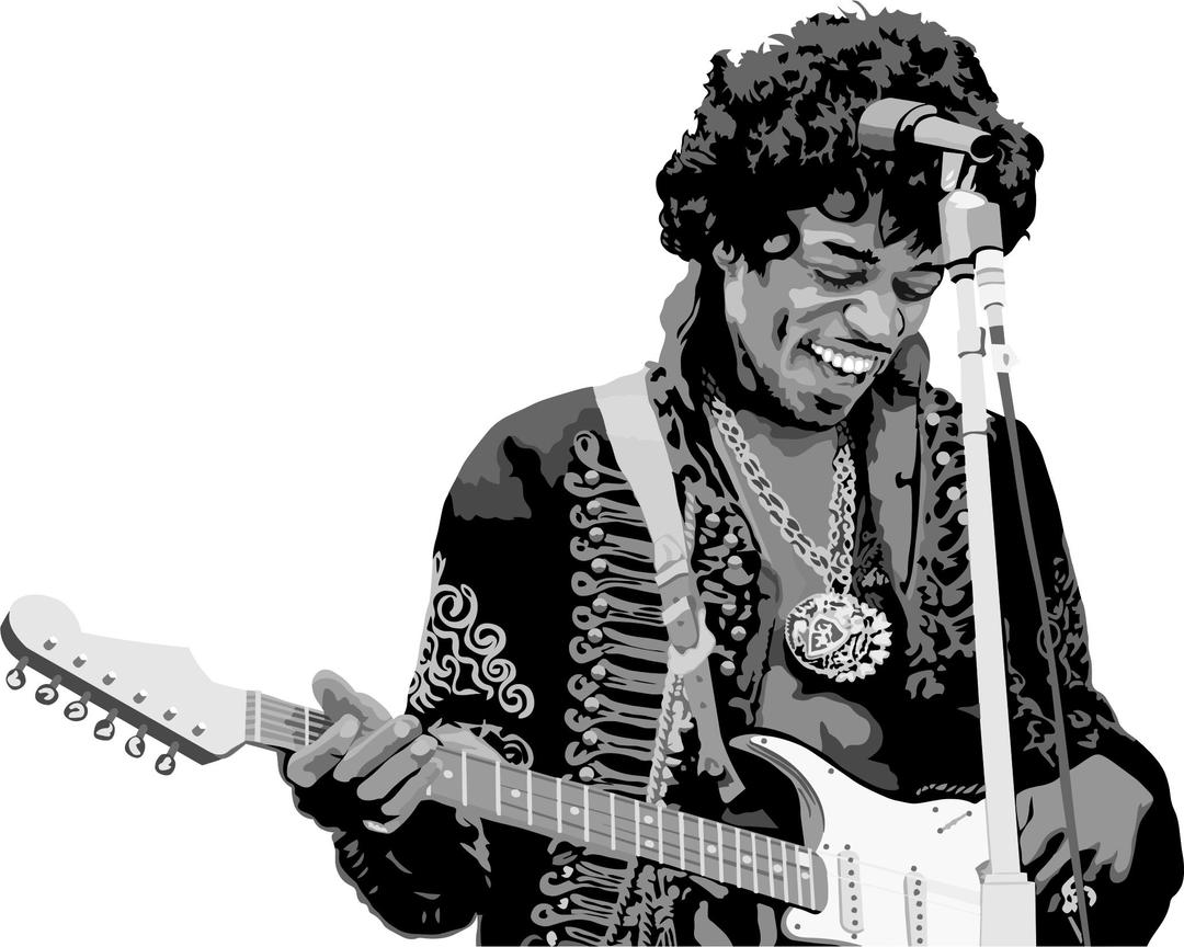 Jimi Hendrix Portrait png transparent