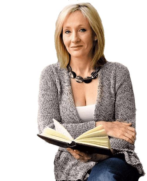 JK Rowling With Book png transparent