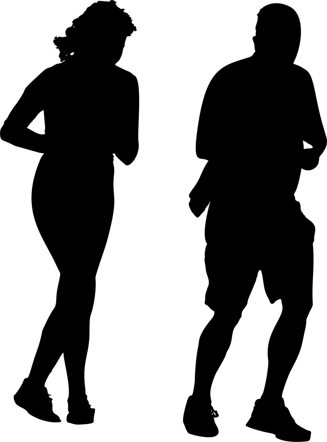Jogging Couple Silhouette png transparent