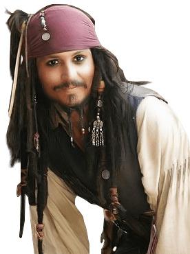Johnny Depp Pirate Sideview png transparent