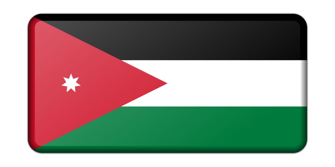 Jordan flag (bevelled) png transparent
