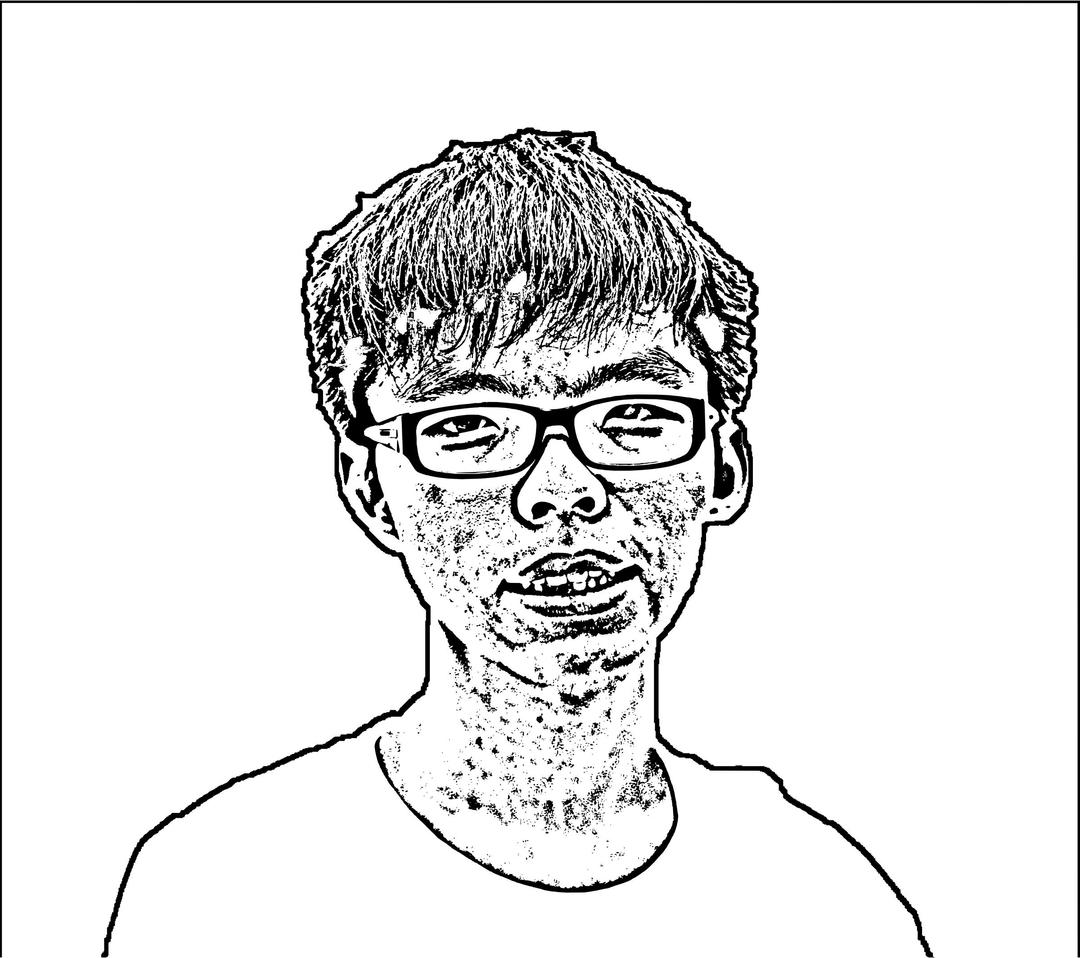 Joshua Wong Outlines png transparent