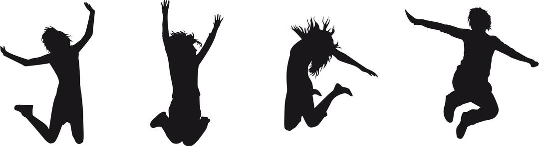 Joy Jumping Silhouette png transparent