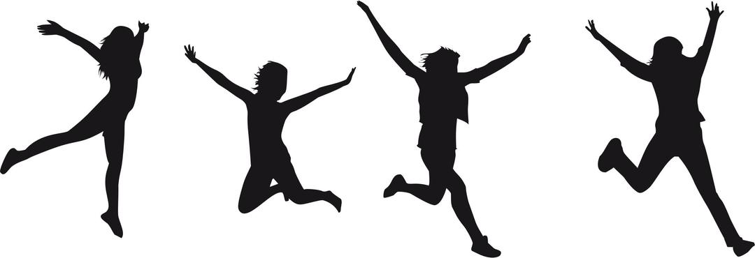 Joy Jumping Silhouette 2 png transparent