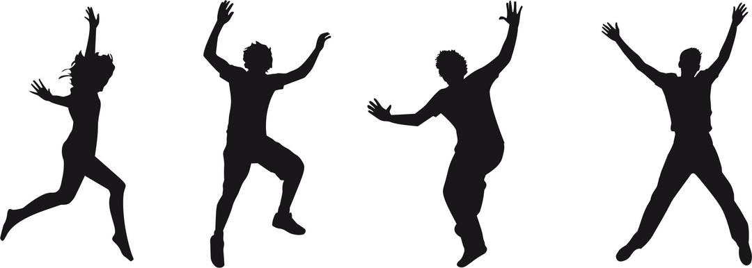 Joy Jumping Silhouette 3 png transparent