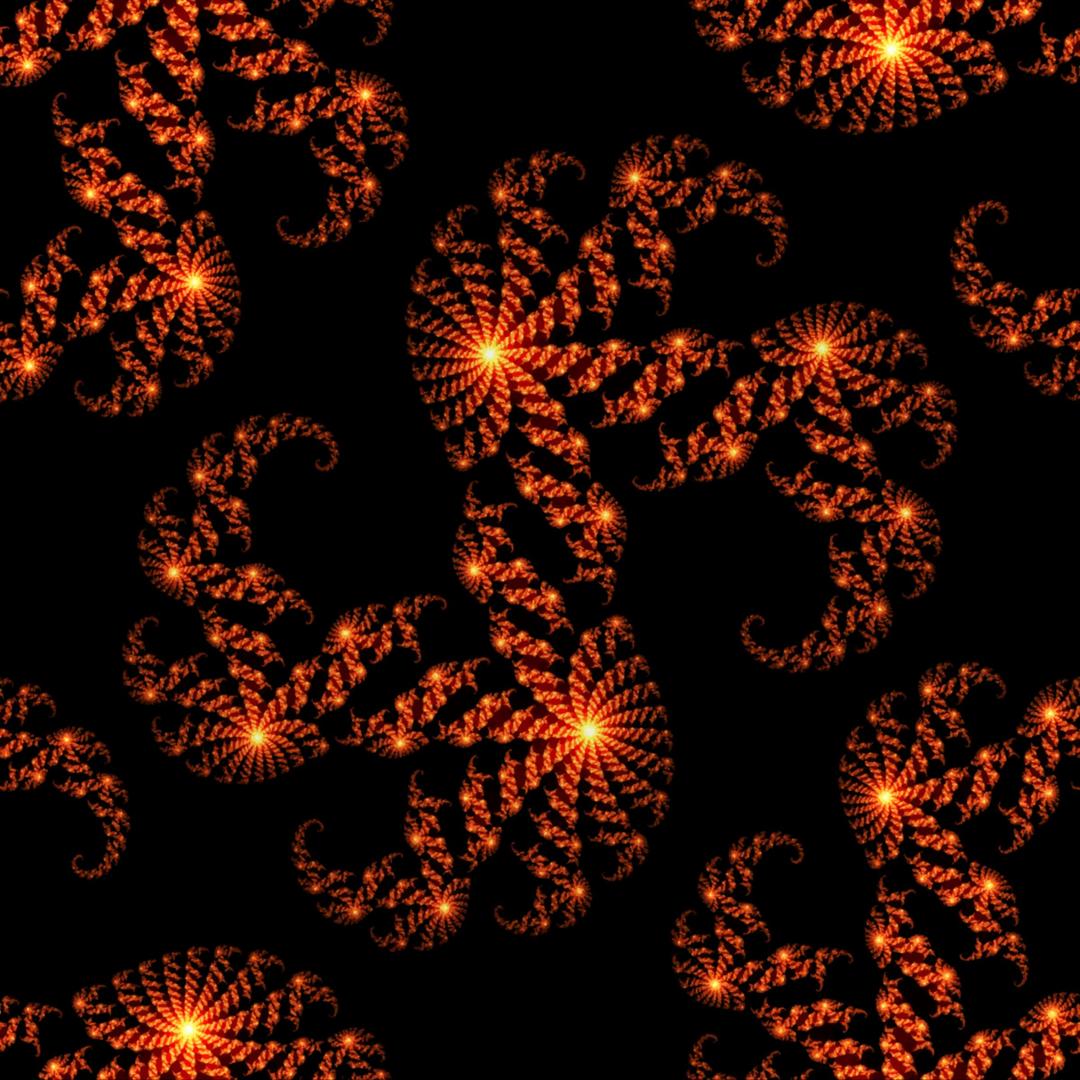 Julia fractal tile (black background) png transparent