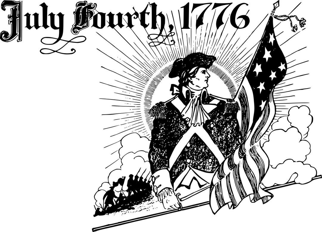 July Fourth 1776 png transparent