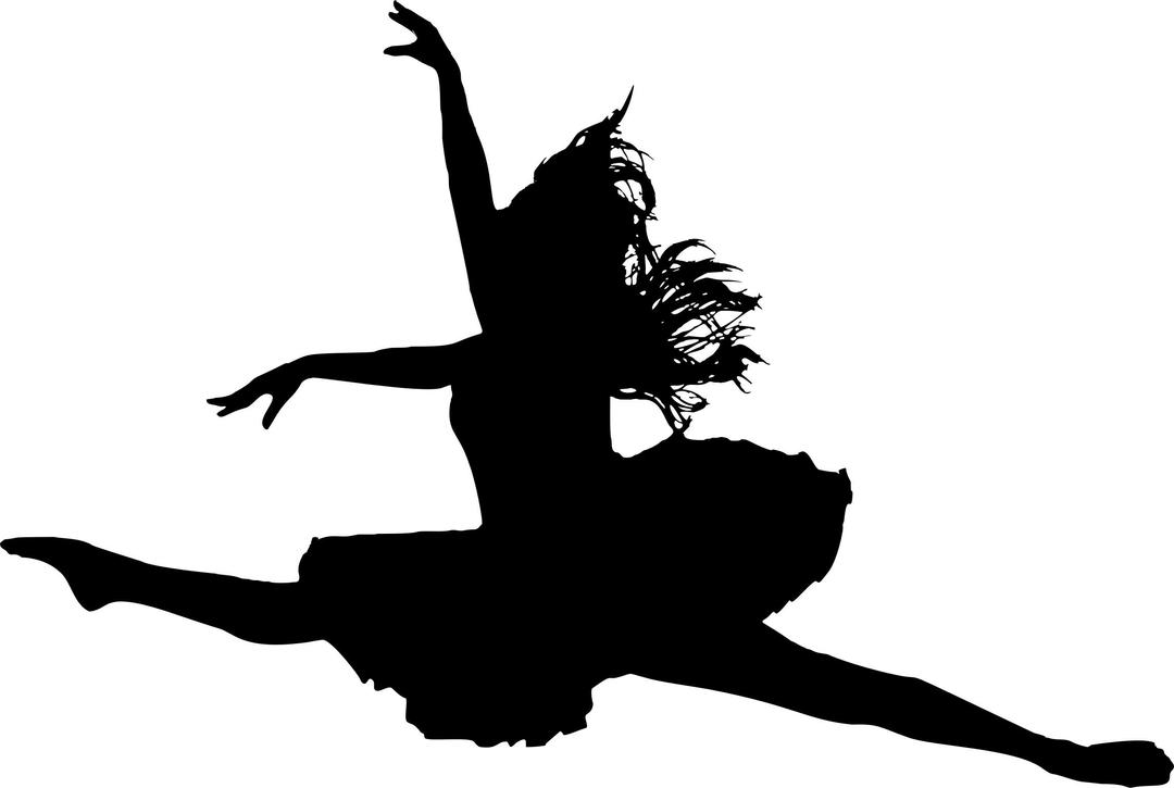 Jumping Ballerina Silhouette png transparent