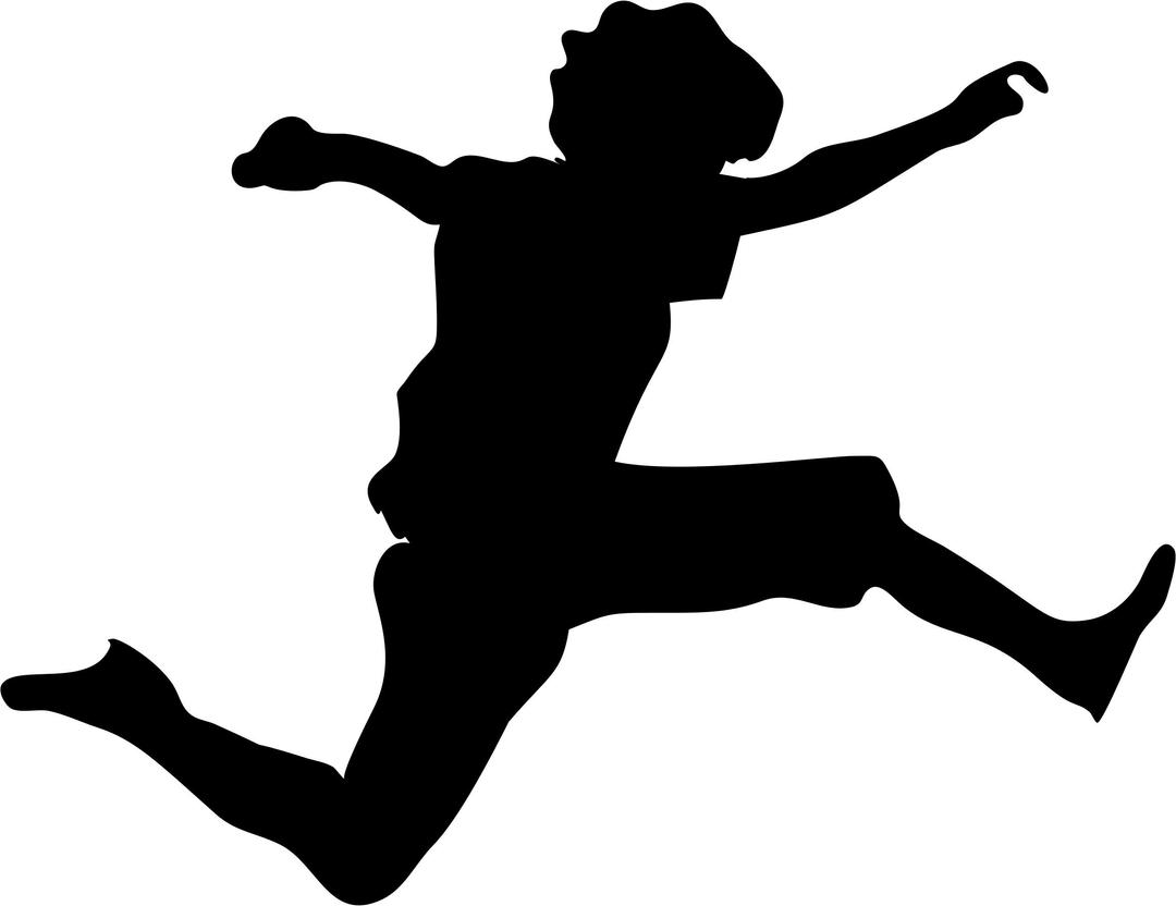 Jumping Boy Silhouette png transparent