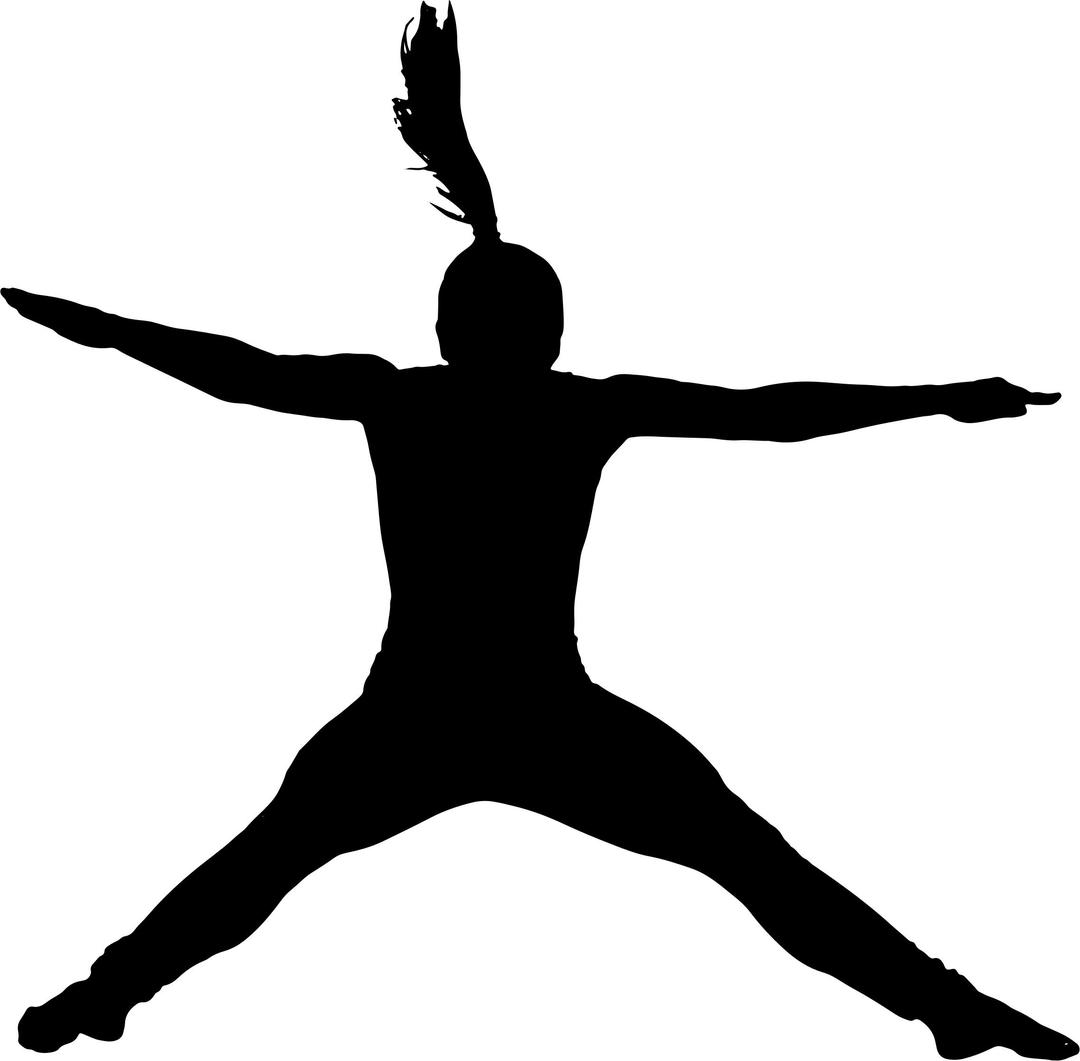 Jumping Girl Silhouette png transparent